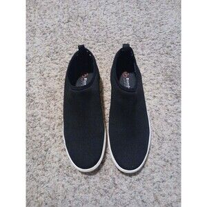BLONDO Waterproof Farrah Knit Black Casual Slip On Sneakers Flat Shoes 9.5 M